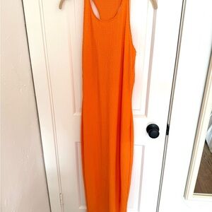Mango Orange racer back  Dress